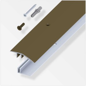 Niveauausgleichsprofil Optifloor-Set, Aluminium Bronze, 100cm, mit Schrauben und Dübel.
