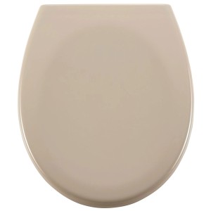 Sedile WC Diaqua Barbana beige con chiusura rallentata, in duroplast per WC sospesi.