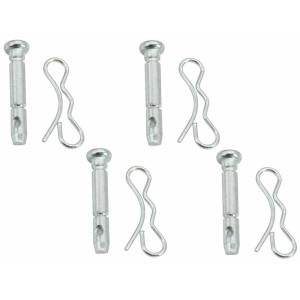 Kit de boulons de cisaillement Al-Ko, jeu de 4 pièces pour fraises à neige. Boulons argentés et goupilles en tant qu'accessoires.