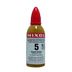 Mixol Abtönfarbe Nr. 5 Oxyd-Ocker, 20g Flasche. Abtönkonzentrat für Farben, Lacke und Lasuren.
