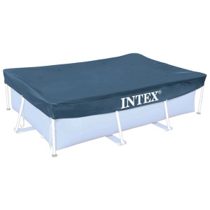 Bâche bleue Intex pour piscine Frame-Pool Family, 300x200 cm, protège des saletés.