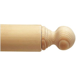 Embouts de rampe d'escalier en épicéa, lot de 2. Bois naturel.