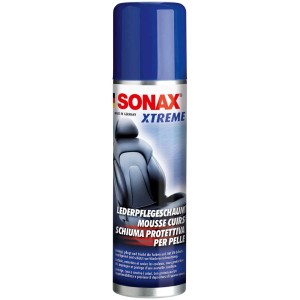 Sonax Xtreme Lederpflegeschaum 250ml für die Autopflege von Ledersitzen und -ausstattung.