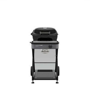 Barbecue a gas Outdoorchef Ambri 480 G Evo, montato, con imbuto e ripiano.