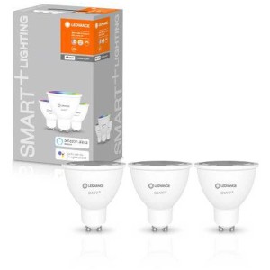 Ledvance Smart+ WiFi LED Riflettore PAR16 GU10 RGBW 50W, dimmerabile, confezione da 3.