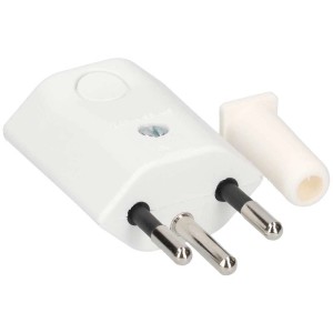 Fiche coudée blanche Max Hauri Type 12 en polyamide pour conduits flexibles.