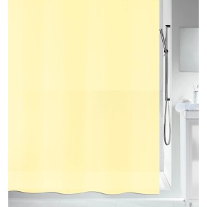 Tenda doccia Spirella Peva giallo chiaro, 180x200 cm. Design semplice per il bagno.