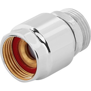 Aeratore in linea cromato (G 3/4) per tubi lavatrice, per ventilare il tubo di ingresso dell'acqua.