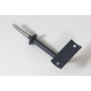 Support de main courante anthracite avec vis pour main courante en bois Ø 40 mm, lot de 2 accessoires.