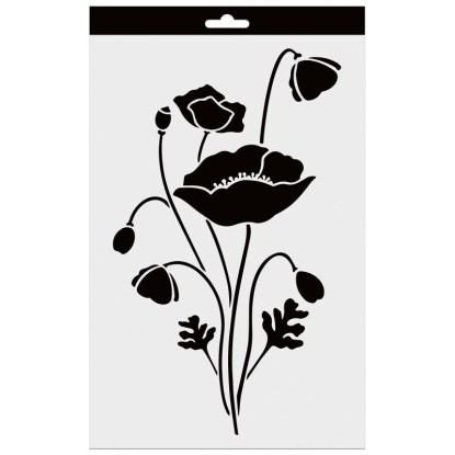 Aladine Schablone Mohnblume 20 x 30 cm