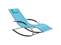 Beliani Gartenliege Carano mit Schaukelfunktion Türkis
