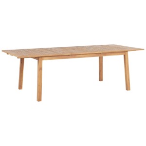 Tavolo da giardino allungabile Beliani Cesana in legno acacia marrone, 180x100 cm.