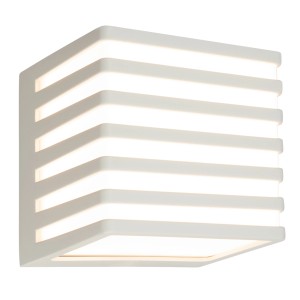 Telefunken LED applique murale extérieure, gris clair, IP54, 11x11x10,5 cm. Lampe murale moderne pour l'extérieur.