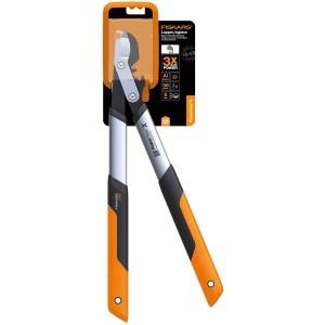 Fiskars Cesoia a cricchetto Bypass PowerGearX LX92-S, cesoie da giardino con ingranaggi per rami fino a 38 mm di diametro.