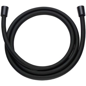 Flexible de douche noir Diaqua Chromalux Zero, longueur 180 cm, avec raccords Chromalux.
