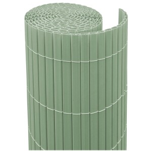 Revêtement de balcon Videx Rügen enroulé, vert sauge, 90x300 cm, pour l'intimité du balcon.