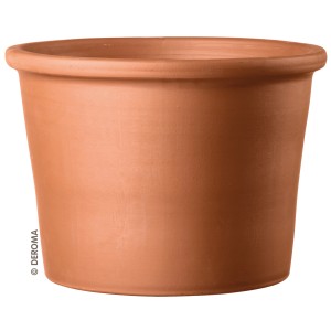 Vaso per piante Deroma Cilindro Bordato in terracotta, color terracotta, per esterni, Ø 33,6 cm.