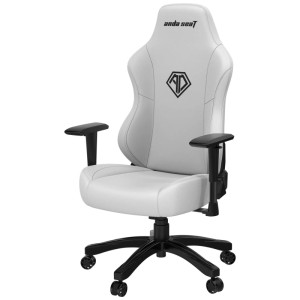 Sedia da gaming bianca Anda Seat Phantom 3 in ecopelle con braccioli regolabili.