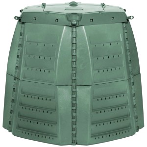 Composteur Garantia Thermostar, 1000 l, vert, avec parois thermiques et fentes d'aération.