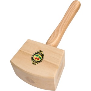 Maillet de menuisier Kirschen avec tête en hêtre blanc et manche en frêne, longueur de la tête 145 mm.
