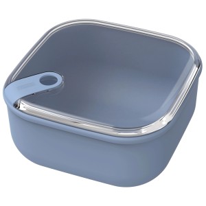 Contenitore per alimenti Rotho Ela 2 l, blu orizzonte, con coperchio trasparente.