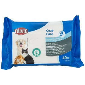 Salviette Trixie per la cura del pelo di animali domestici, 40 pz.