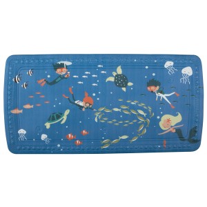 Tappetino per vasca Spirella Scuba Dive con motivo subacqueo, 71x36 cm, multicolore.