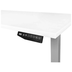 Contini Bürotisch höhenverstellbar Weiss Grau 64,5 - 130 x 180 x 80 cm