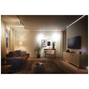 Wohnraum mit Paulmann MaxLED Dimm-Controller und Smart Home Beleuchtung.
