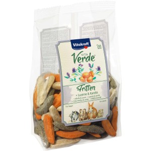 Vitakraft Vita Verde Fritten, 200g alimento supplementare per roditori con erba medica e carote.