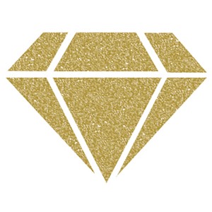 Glitzernder Diamant in Gold als Farbmuster für Aladine Diamond Gold Malfarbe.