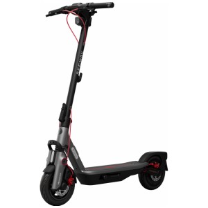 Trottinette électrique Segway Ninebot F3 Pro D noire avec accents rouges. Idéale ville et campagne.