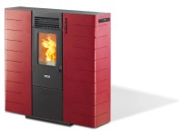 Ecofox Pelletofen Pegaso Slim 8 kanalisierbar Bordeaux