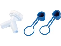 Doppelanschlusskopf 47,8 mm (G 1 1/2) x Ø 20 - 24 mm Weiss