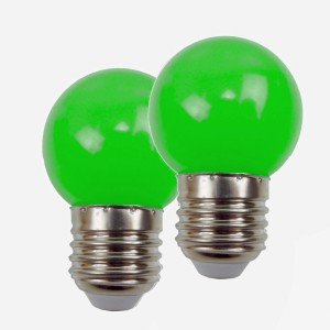 Set di 2 lampadine LED E27 verdi per sistema Easy-Connect, ideali per illuminazione festiva.