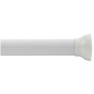 Spirella Kreta barre de rideau de douche, aluminium blanc, extensible de 75 à 125 cm.