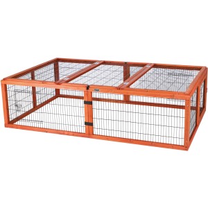Parc extérieur Trixie Natura, 174x48x109cm, en bois et grillage pour petits animaux.