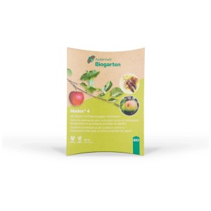 Andermatt Biogarten Madex 4 carte de commande contre le carpocapse. Insectes utiles pour le jardin.