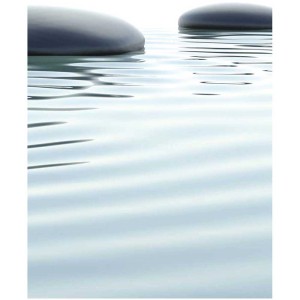 Pannello doccia Breuer con motivo Zen acqua, pietre nell'acqua.