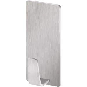 Crochet Tesa Powerstrips Waterproof, carré, inox, grand, pour salle de bain et cuisine.