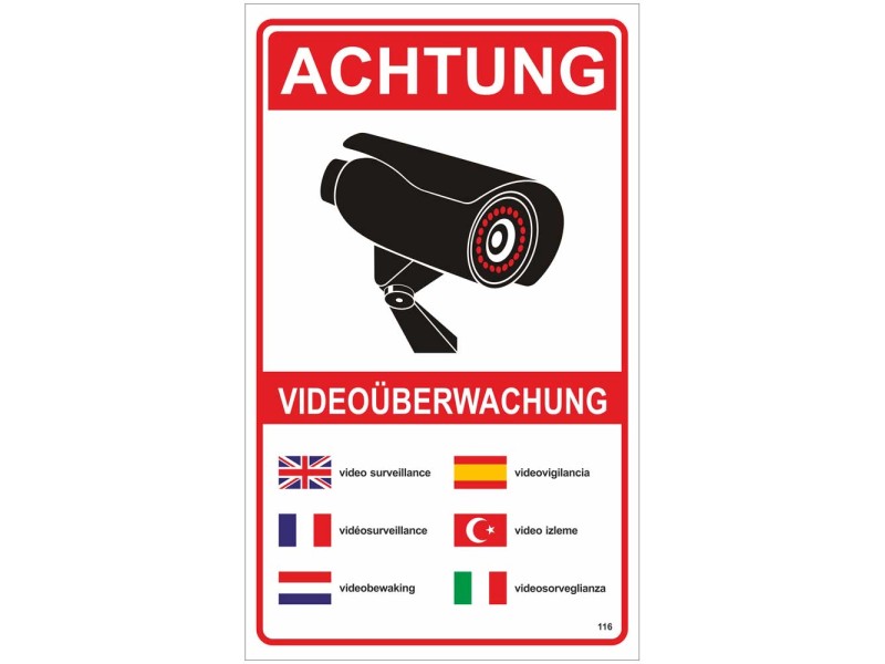 Hinweisschild Videoüberwachung 25 x 15 cm kaufen bei OBI