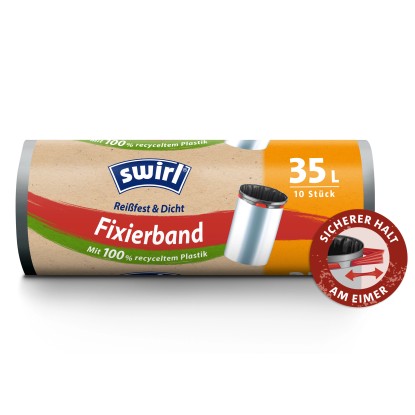 Swirl Müllbeutel mit Fixierband 35 l / 10 Stk.