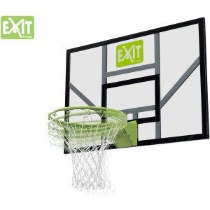 Tabellone da basket EXIT Galaxy con canestro da dunk verde e rete su sfondo bianco.