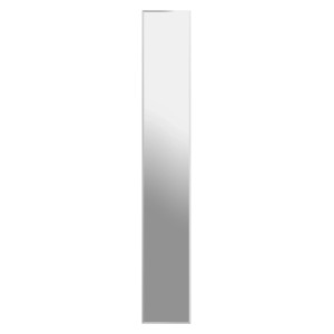Specchio rettangolare smussato in cristallo Gennil, 25x160 cm, senza cornice per bagno o toilette.