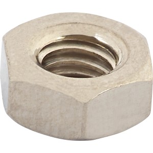 Écrou plat M6 six pans extérieurs 10 mm inox 8 pcs