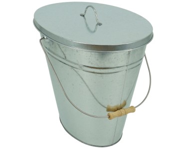 Valo Ascheeimer oval mit Deckel 24 l verzinkt (HxBxT) 35 x 40 x 28 cm kaufen bei OBI