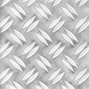 Strukturblech Natur, Aluminium, 120x1000x1,5 mm, mit Riffel-Prägung.