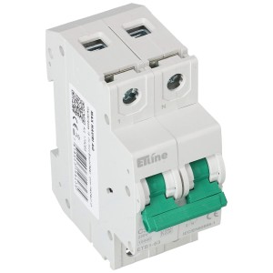 Interruttore automatico 1P+N 32A, 10kA, larghezza 35mm, per protezione affidabile in impianti elettrici.