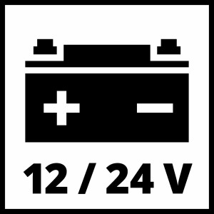 Simbolo batteria auto 12/24V, adatto per cavo di avviamento Einhell BT-BO 16/1 A.