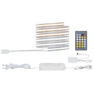 Paulmann MaxLED 500 COB set base striscia LED con telecomando e accessori.